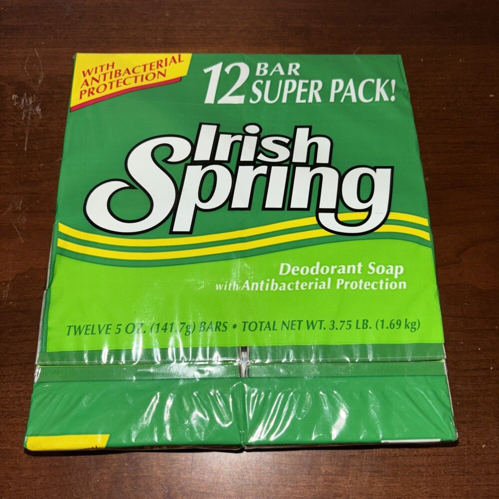 Vtg Original Irish Spring Deodorant Soap 12 Bar Lot 5 oz SEALED Antibacterial